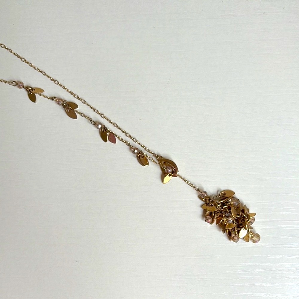 Loft Gold Tone Necklace with Adornments Long